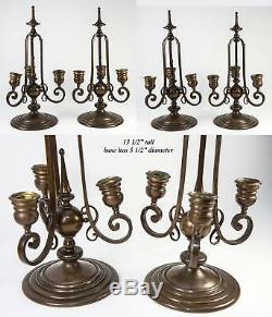 Antique French Bronze Candelabra Pair (2), Signed F. Barbedienne