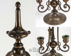 Antique French Bronze Candelabra Pair (2), Signed F. Barbedienne