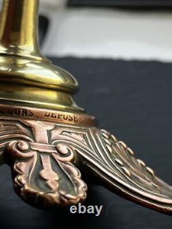 Antique French L Oudry Pres Editeurs Candlestick Pair Neo Classical 1880 Signed