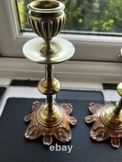 Antique French L Oudry Pres Editeurs Candlestick Pair Neo Classical 1880 Signed