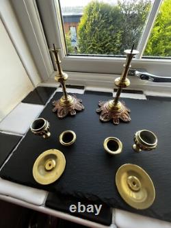 Antique French L Oudry Pres Editeurs Candlestick Pair Neo Classical 1880 Signed