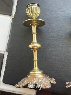 Antique French L Oudry Pres Editeurs Candlestick Pair Neo Classical 1880 Signed