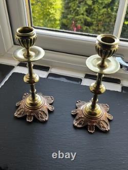 Antique French L Oudry Pres Editeurs Candlestick Pair Neo Classical 1880 Signed