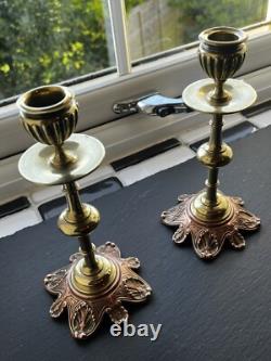 Antique French L Oudry Pres Editeurs Candlestick Pair Neo Classical 1880 Signed