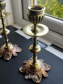 Antique French L Oudry Pres Editeurs Candlestick Pair Neo Classical 1880 Signed