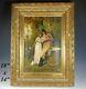 Antique French Oil Painting On Canvas, C. 1795 Couple In Landscape, Incroyables