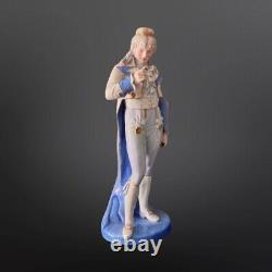 Antique French Porcelain Signed By Paul Duboy Pair Figures 20H