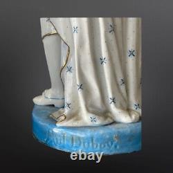 Antique French Porcelain Signed By Paul Duboy Pair Figures 20H