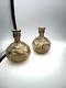 Antique French Schneider Vases Signed (pair) Enameled