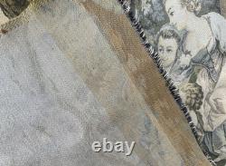 Antique French Tapestry. Signed D'Apres Boucher. Couple/Garden Scene. 36 X 29
