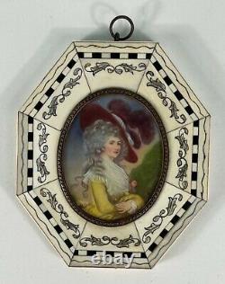 Antique French miniature paintings PAIR signed and beautiful