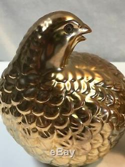 Antique Genuine Kutani Figurines Gold Dipped (RARE) signed pair