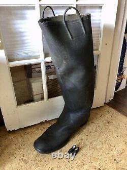 Antique Giant 3ft Rubber Boot Store Display Trade Sign, Plus Miniature Pair