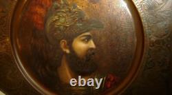 Antique Greek Roman Mythology Pair Oil Paintings God & Goddess Portraits Signed