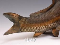 Antique Japanese Pair of Bronze Koi Carp Okimono Nobumitsu signed