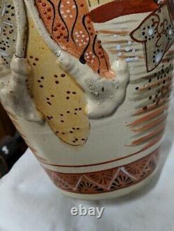 Antique Japanese pair Satsuma Vase Hand Gilded Signed 47cm