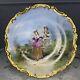 Antique Lr&l Limoges Signed Muville Couple Scene Decorative Plate