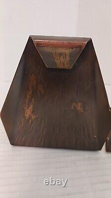 Antique Marked Roycroft Arts & Crafts Signed Hammered Copper Book End Pair