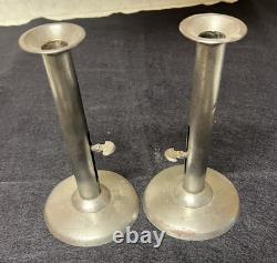 Antique Matched Pair Of Hogscraper Candlesticks Signed James Davis C1800