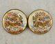 Antique Meiji-period Japanese Satsuma Kingfisher & Iris Buckle Pair Signed