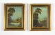 Antique Muriel Halstead Miniature Paintings Pair Oil Lanscape Classical Original
