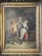 Antique Oil Painting Couple Dancing In A Tavern
