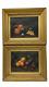 Antique Oil Paintings Still Life Pictures Fruit Pair Signed Carl Werner Framed