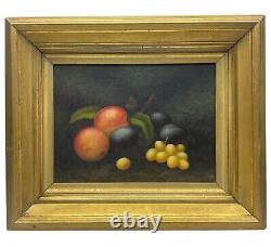 Antique Oil Paintings Still Life Pictures Fruit Pair Signed Carl Werner framed