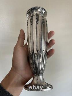 Antique PAIR Art Nouveau Christofle Silver Plated Vase France SIGNED Gallia WOW