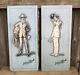 Antique Pair 1910s Stein-bloch Smart Clothes Ad Signs Tin On Cardboard 19 Rare