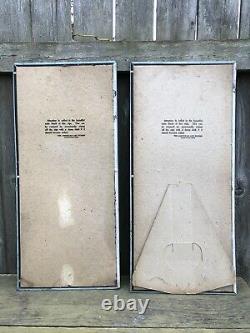 Antique Pair 1910s Stein-Bloch Smart Clothes Ad Signs Tin On Cardboard 19 Rare