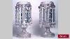 Antique Pair English Victorian Waterford Crystal Lustre