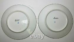 Antique Pair Imperial Royal Vienna Porcelain Hand Painted Cabinet Plates Signed