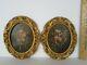 Antique Pair Italian 18th / 19th Century Floral Bouquet Oil Paintings (signed)
