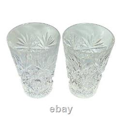 Antique Pair Libbey Colonna ABP Cut Glass 3.75 Tumblers Signed USA 1896-1906