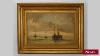 Antique Pair Of English Victorian Gilt Framed Oil Paintings