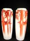 Antique Pair Of Matching Japanese Fukagawa Signed Imari Ceramic Vases