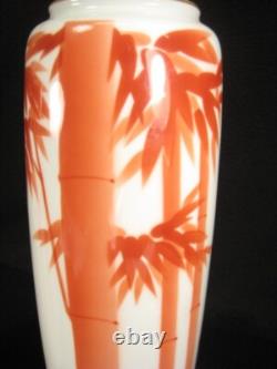 Antique Pair Of Matching Japanese Fukagawa Signed Imari Ceramic Vases