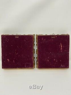 Antique Pair Of Miniature Portraits By Italian Artist 19th Century Good Conditio