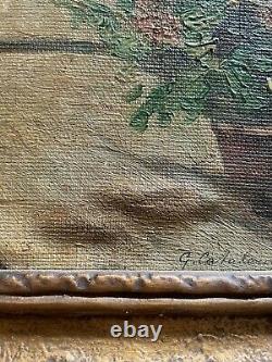 Antique Pair Oil Paintings Frati Italian Street Scenes Signed G Catalano