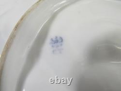 Antique Pair Oyster Plates Carl Tielsch Turkey Pattern 5 Wells Porcelain Signed