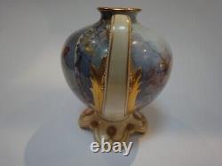 Antique Pair Royal Doulton Hand Painted cattle vases signed A. Eaton