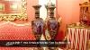 Antique Pair Vienna Porcelain Pedestal Vases On Stands