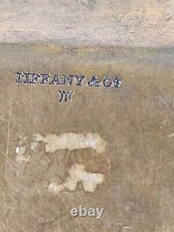 Antique Pair of 1930's Signed TIFFANY & CO. NY Brass Art Deco Trinket Dish Trays