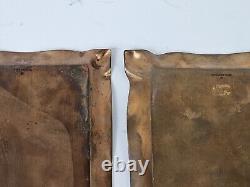Antique Pair of 1930's Signed TIFFANY & CO. NY Brass Art Deco Trinket Dish Trays
