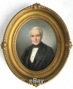 Antique Pair of 19th C. American Portrait Oil Paintings Signed L. M. D. Guillaum