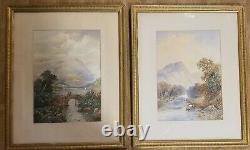 Antique Pair of Arthur McArthur (1890-1920) Signed Watercolor Paintings. NICE