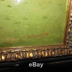 Antique Pair of Benjamin Herring Jr oil paintings 1869