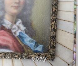 Antique Pair of Framed Miniature Portrait Paintings Signed Plimer, French