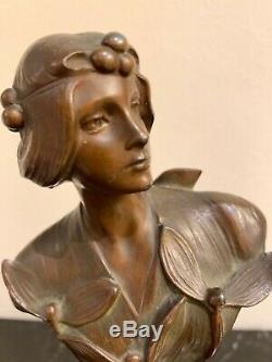 Antique Pair of Hans Muller Art Nouveau Bronze Sculptures